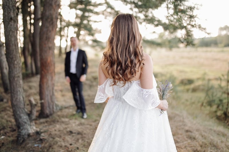 Statement sleeves bridal gown